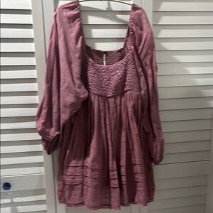 Free People Dusty Rose Boho Blouse